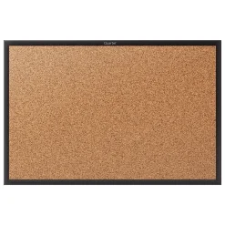 Bulletin*Quartet Classic Cork Bulletin Board, Black Frame, 2'W x 1.5'H (2301B)
