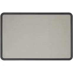 Bulletin*Quartet Contour Fabric Bulletin Board, Black Frame, 2'H x 3'W (7693G)