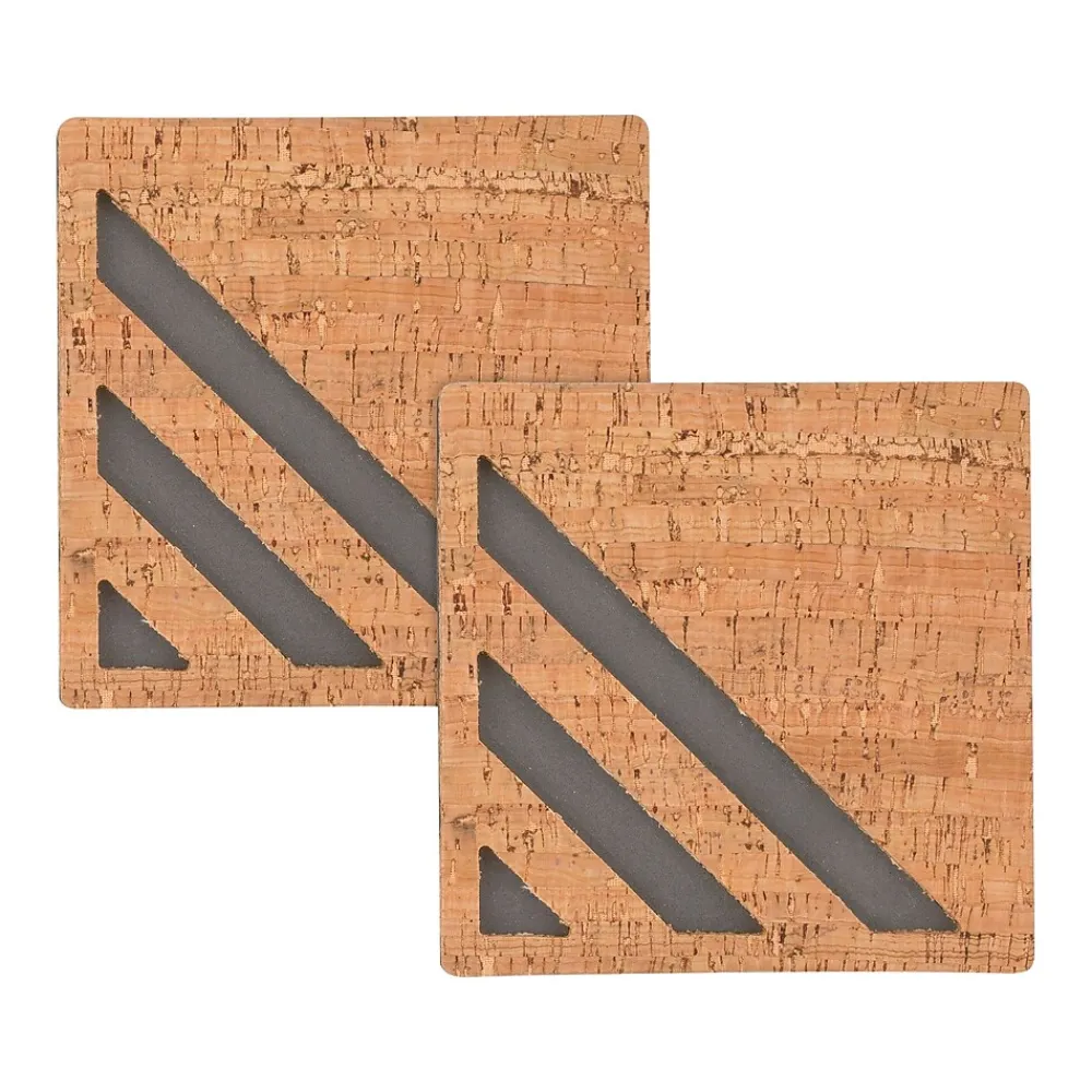 Bulletin*Quartet Cork and EVA Foam Tiles, 0.5' x 0.5', 2/Pack (Q190606F00-STPR)