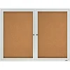 Bulletin*Quartet Cork Enclosed Board, Aluminum Frame, 3'H x 4'W (2364)