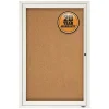 Bulletin*Quartet Cork Enclosed Bulletin Board, Aluminum Frame, 3'H x 2'W (2363)