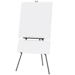 Dry Erase*Quartet Heavy Duty Display Easel, 66", Black Aluminum (56E)