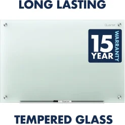 Dry Erase*Quartet Infinity Glass Dry-Erase Whiteboard, 6' x 4' (G7248F)