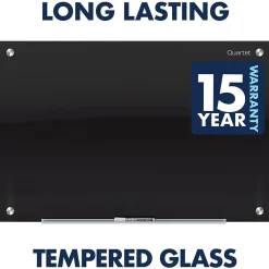 Dry Erase*Quartet Infinity Magnetic Glass Dry-Erase Whiteboard, Black, 8' x 4' (G9648B)