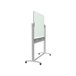 Dry Erase*Quartet Infinity Magnetic Glass Dry-Erase Mobile Presentation Whiteboard Easel, Silver Base, 3' x 4' (ECM43G)