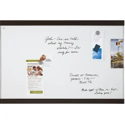Dry Erase*Quartet Magnetic Dry-Erase Whiteboard, Mahogany Finish and Aluminum Frame, 2' x 3'