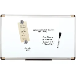 Dry Erase*Quartet ® Magnetic Dry-Erase Whiteboard, Aluminum Frame, 2 1/2'W x 1 1/2'H (48101)