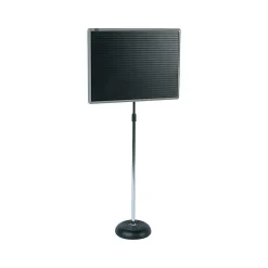 Bulletin*Quartet Pedestal Magnetic Letter Board, Gray Frame, 2' x 1.5' (7921M)