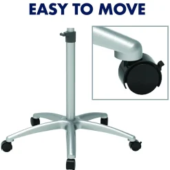 Dry Erase*Quartet ® Prestige® 2 Magnetic Mobile Presentation Whiteboard Easel, 3' x 2' (ECM32P2)