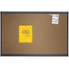 Bulletin*Quartet Prestige Cork Bulletin Board, Graphite Frame, 4'H x 6'W (B247G)