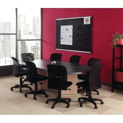 Bulletin*Quartet Prestige Foam Bulletin Board, Aluminum Frame, 2'H x 3'W (QTB343A)