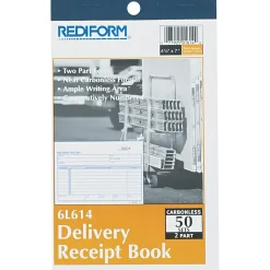 Accounting & Record Journals*Rediform ® Carbonless Delivery Receipt Books, 4-1/4