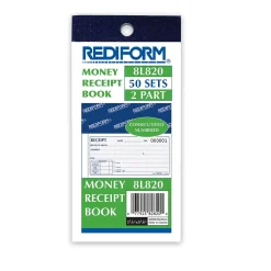 Accounting & Record Journals*Rediform Money Receipt Book, 2 3/4" x 5", 50 Sheets/Book (RED8L820)