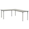 L-Desks*Regency Kee 60" L-Desk with 42" Return, Maple/Chrome (ML602442PLBPCM)