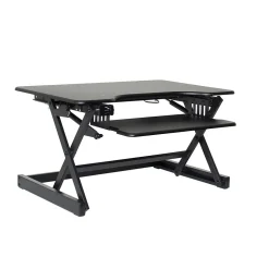 Standing Desks*Rocelco 32"W Manual Adjustable Standing Desk Converter, Black (R EADRB2)
