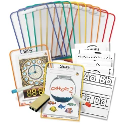 Dry Erase*Roylco Wipe Clean Worksheet Cover Dry-Erase Whiteboard, Plastic Frame, 9" x 12" (R-59040)