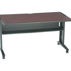 Computer Desks*Safco 54" Workstation Desk, Mahogany/Medium Oak (1933)
