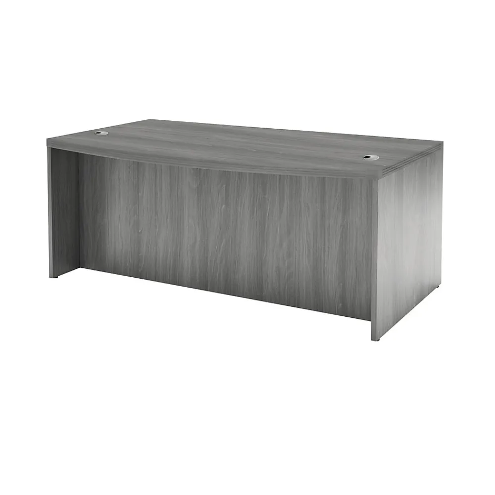 Computer Desks*Safco Aberdeen 72" Bowfront Desk, Gray Steel (ABD7242LGS)