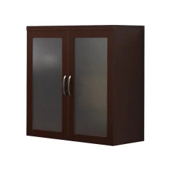 Storage Cabinets*Safco Aberdeen Glass Display Cabinet, Mocha, 2-Shelf, 39 1/4"H