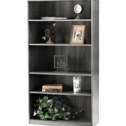 Bookcases*Safco Aberdeen 5-Shelf Bookcase 68 3/4"H, Gray Steel (AB5S36LGS)