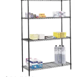 Shelving*Safco Commercial 2-Shelf Wire Unit, 48", Black (5241BL)