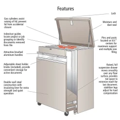 File Cabinets*Safco 2-Drawer Mobile File Cabinet, Specialty Size, Lockable, 45"H x 32"W x 21.5"D, Beige (5023AH)