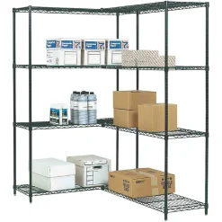 Shelving*Safco Industrial Add-On Unit 4-Shelf Wire, 48.03