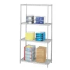 Shelving*Safco Industrial 4-Shelf Metal Unit, 36", Metallic Gray (5285GR)