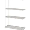 Shelving*Safco Industrial 4-Shelf Metal Unit, 48.03", Metallic Gray (5292GR)