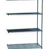 Shelving*Safco Industrial 4-Shelf Wire Unit, 48", Black (5295BL)