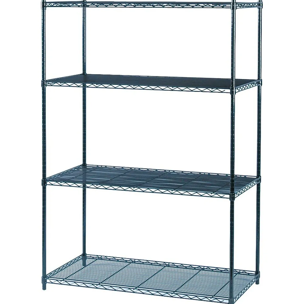 Shelving*Safco ® Industrial Wire Shelving, Starter Kit, 48Wx24"D