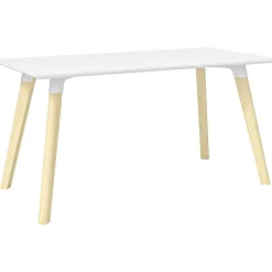 Office Desks*Safco Resi 60" Table Desk, Maple/White (RESDES3060)