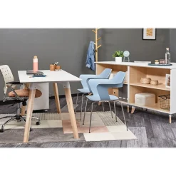 Office Desks*Safco Resi 60" Table Desk, Maple/White (RESDES3060)