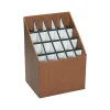 File Cabinets*Safco Upright 20-Slot Mobile Roll File, 22"H x 15"W x 12"D, Walnut Wood (3081)