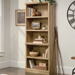 Bookcases*Sauder Aspen Post 71"H 5-Shelf Bookcase, Prime Oak (433963)