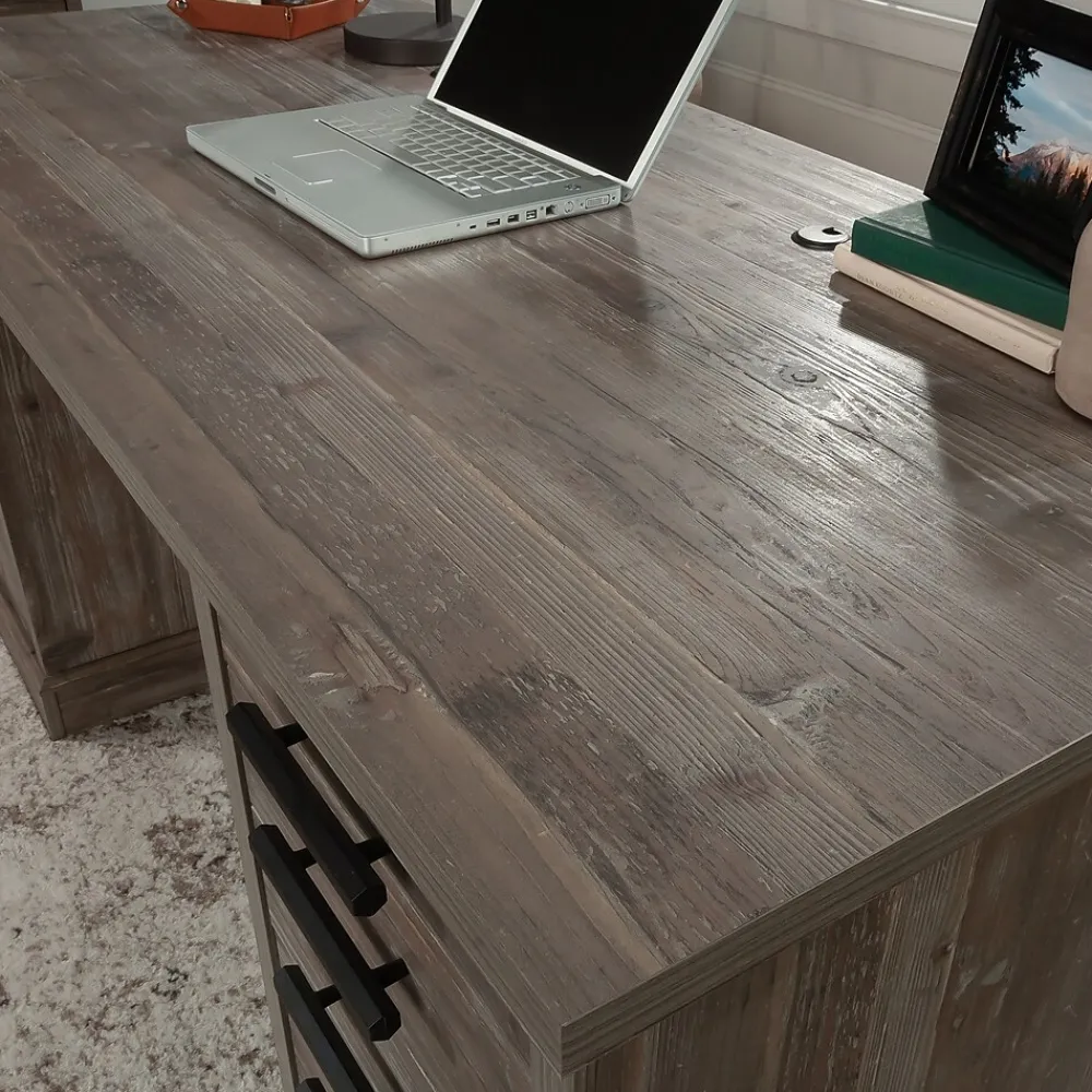 Computer Desks*Sauder Aspen Post 65"W Executive Computer Desk, (433677) Pebble Pine