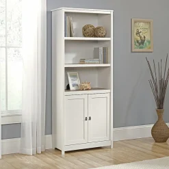 Bookcases*Sauder Cottage Road 71"H 5-Shelf Bookcase with Adjustable Shelves, Soft White (417593)