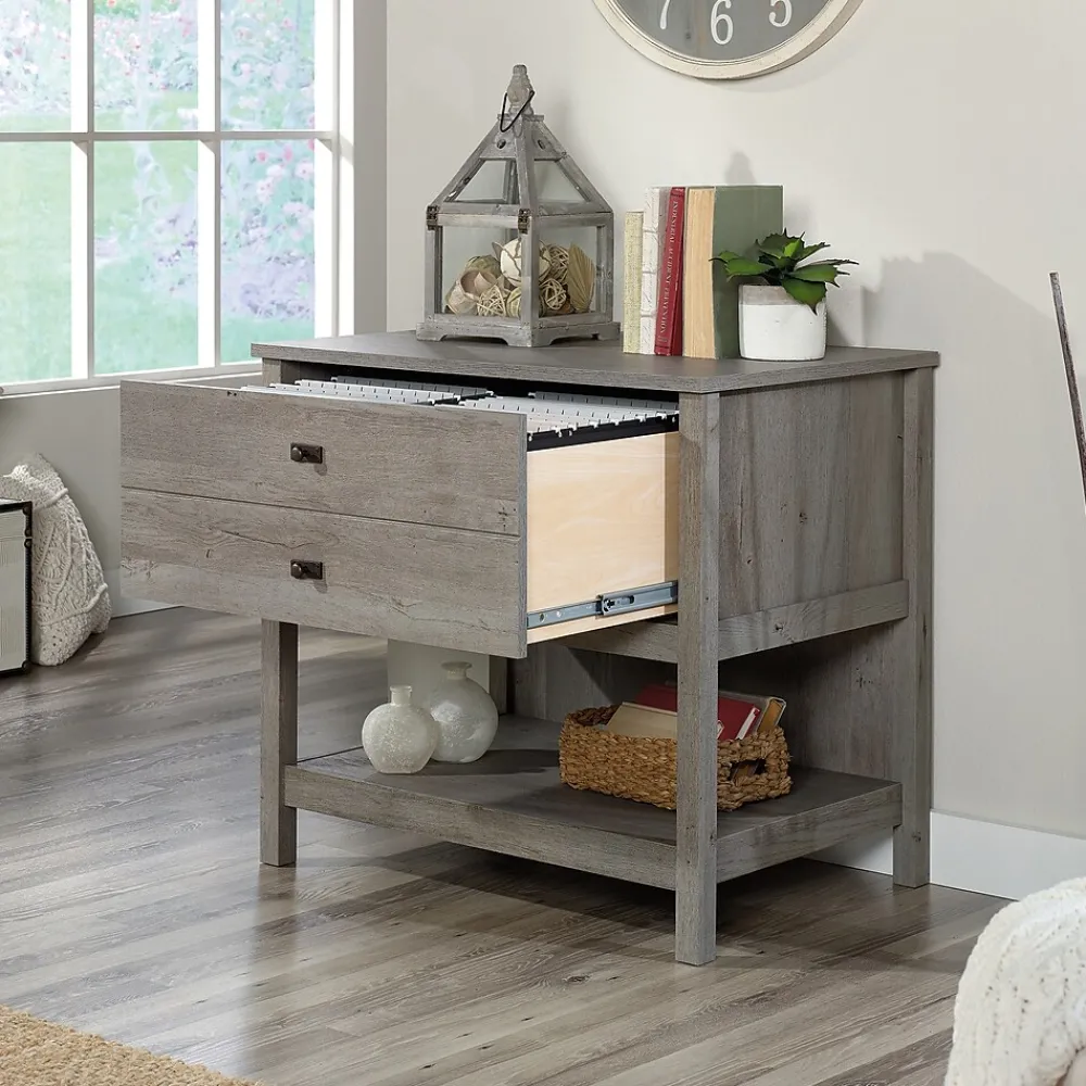 File Cabinets*Sauder Cottage Road Lateral File Cabinet, Letter/Legal Size, 30"H x 32"W x 22"D, Mystic Oak (427298)