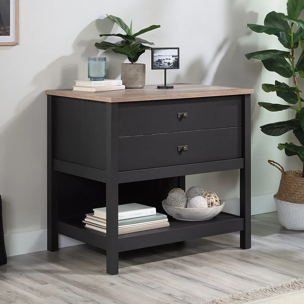 File Cabinets*Sauder Cottage Road Lateral File Cabinet, Letter/Legal Size, 30"H x 32"W x 22"D, Raven Oak (431263)