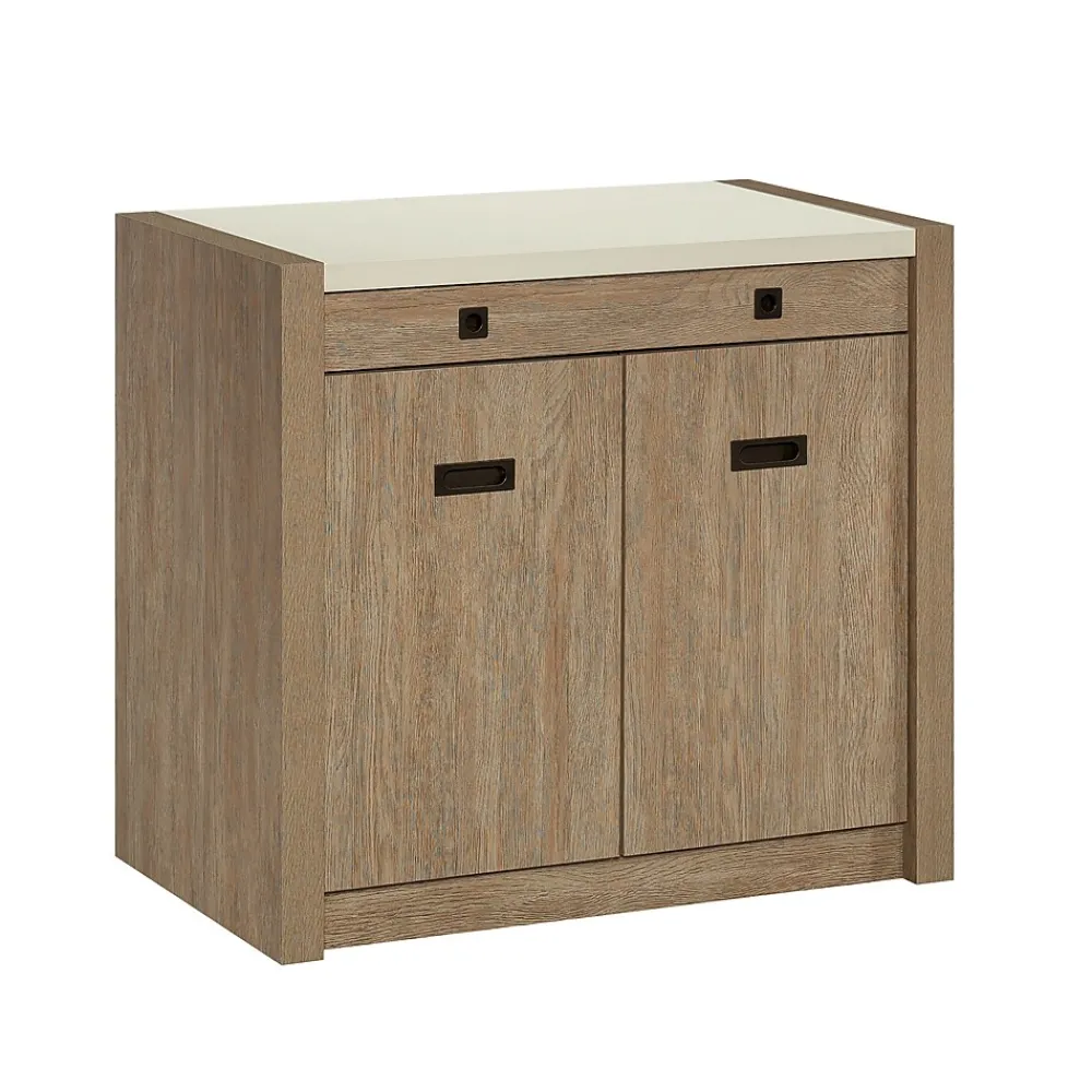 Storage Cabinets*Sauder Dixon City 30"H Storage Cabinet with 2 Shelves, Brushed Oak (432888)