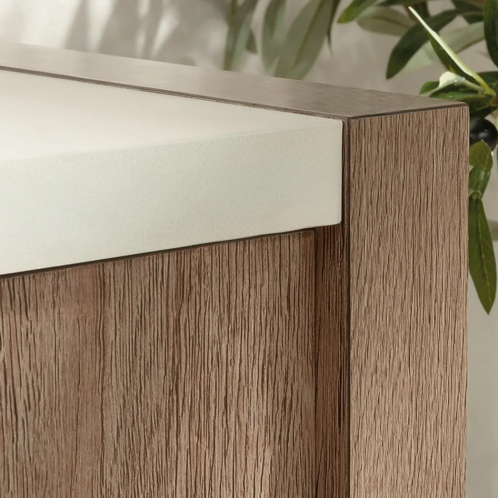 Storage Cabinets*Sauder Dixon City 30"H Storage Credenza with 2 Shelves, Brushed Oak (432894)