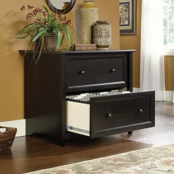 File Cabinets*Sauder Edge Water 2-Drawer Lateral File Cabinet, Letter/Legal Size, Estate Black (409044)