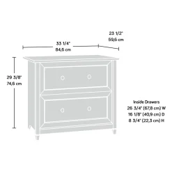 File Cabinets*Sauder Edge Water 2-Drawer Lateral File Cabinet, Letter/Legal Size, Estate Black (409044)