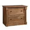 File Cabinets*Sauder Palladia 2-Drawer Lateral File Cabinet, Letter/Legal Size, 30"H x 37"W x 22"D, Vintage Oak (420607)