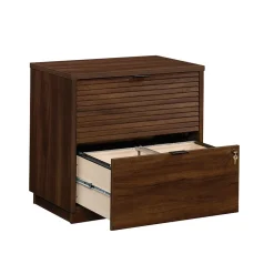 File Cabinets*Sauder Palo Alto Commercial 2-Drawer Lateral File Cabinet, Letter/Legal Size, Lockable, 31"W x 19"D, Spiced Mahogany (427822)