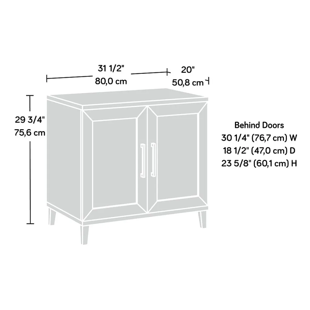 Storage Cabinets*Sauder Tiffin Line 30" Storage Cabinet with 2 Shelves, Raven Oak (433270)
