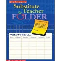 Grade Books*Scholastic Teacher Resources Substitute Teacher Folder, 9.5" x 11", Pack of 10 (SC-0439546443-10)