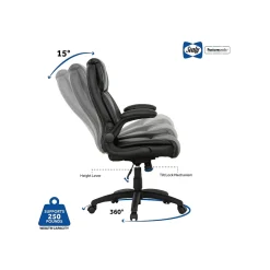 Office Chairs*Sealy Posturepedic Hudson Ergonomic Swivel Office Chair, Black (64627)