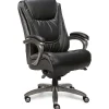 Office Chairs*Serta Big & Tall Ergonomic Bonded Leather Swivel Executive Chair, Black/Silver (44951)