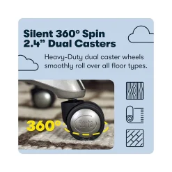 Office Chairs*Serta Big & Tall Ergonomic Bonded Leather Swivel Executive Chair, Black (44954)